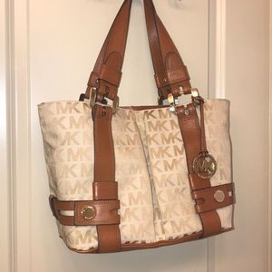 MK Logo Print Satchel